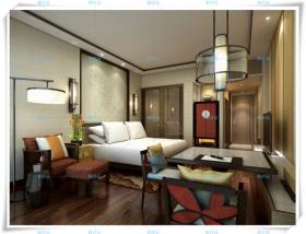TU01134威尔逊-上海崇明凯悦酒店CAD施工图+效果图方案+材料表