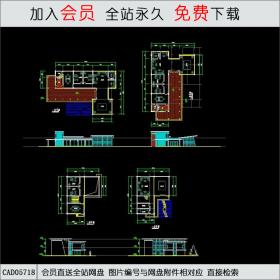 小型售楼中心平立面CAD