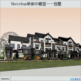 SK00032中式别墅su模型设计