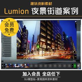 T1049-LUMION8.0场景参数文件建筑夜景街道效果设计动画滤镜...