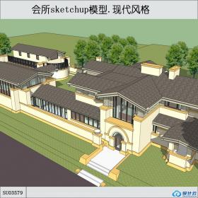 SU03579会所，现代主义风格，2层