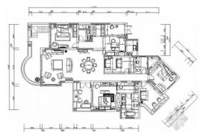 [上海]精品现代风格三居室室内装修施工图（含效果）