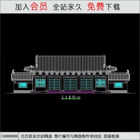 中式仿古大门 CAD