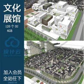 R147-SU组件Sketchup草图大师规划场景模型商业广场产业园...