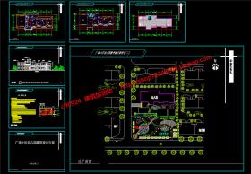 NO00340~4个班级幼儿园毕业课程设计全套cad总图平面剖面效...