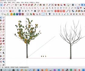 制作树，如何用自制的treemore for sketchup插件给树穿叶子