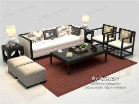 中式风格沙发组合3Dmax模型 (31)
