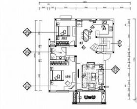 220平欧式风情跃层室内设计CAD装修图（含效果）