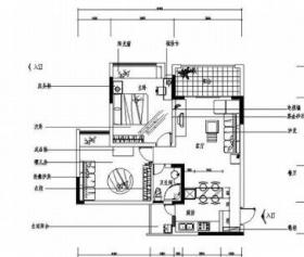 [重庆]两居室精装样板房室内施工图