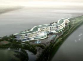 [广州]一字型旋转式高端商务酒店建筑设计方案文本