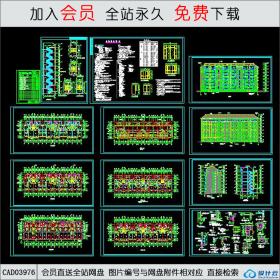 CAD03976 6东晟3号层坡顶住宅楼建筑施工图CAD