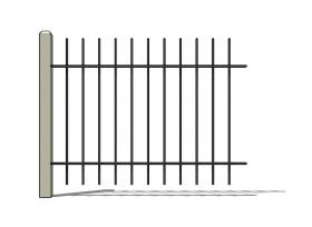 栏杆围栏SU模型 (18)