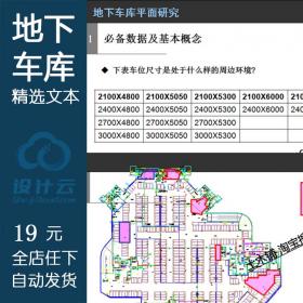 TM255地下车库设计专题/停车位与柱网分析/地库经济性设计...