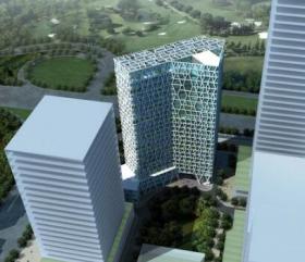 [广东]24层高层玻璃幕墙结构办公楼建筑设计方案文本