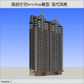SU06556高层住宅，现代风格，24层