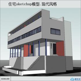 SU06189德国威森霍夫住宅展第14、15号住宅，柯布西耶现代主...