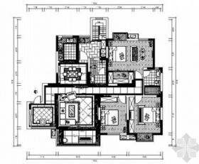 [四川]163平欧式风格三居室室内装修施工图