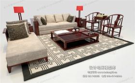中式风格沙发组合3Dmax模型 (19)
