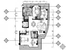 [杭州]古典风格三居室样板房施工图