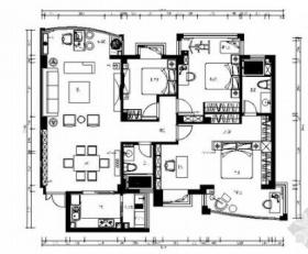 [福州]现代风格130平三居室装修图（含效果）