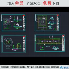 公园喷泉景观CAD