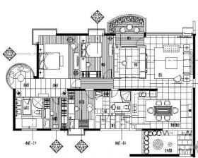 [珠海]典雅豪华风格示范户型四居室施工图