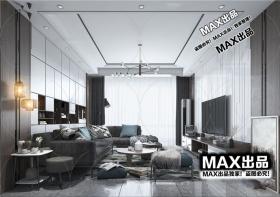 现代客厅3Dmax模型 (20)