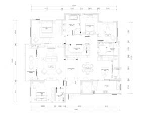 幻城​国宾一号245㎡美式风格样板间施工图