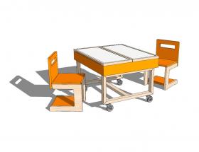 儿童桌椅SU模型 (12)