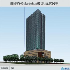 SU01169高层商业办公楼设计学生作品su模型草图大师文件分享