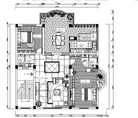 双层独栋别墅内部装修整套施工图设计（附效果图）