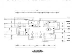 青岛丽海馨苑五居室住宅装修施工图+效果图