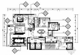 [广州]CBD中心区现代中式精装六居室施工图（含效果）
