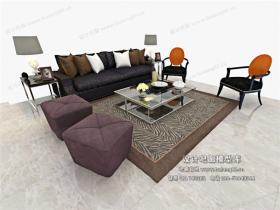混搭沙发3Dmax模型 (2)