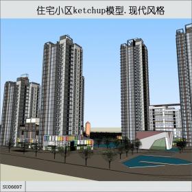 SU06697南方住宅小区，现代风格