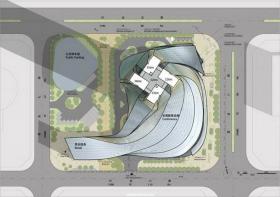 广东珠海横琴国际金融中心SU模型 Aedas