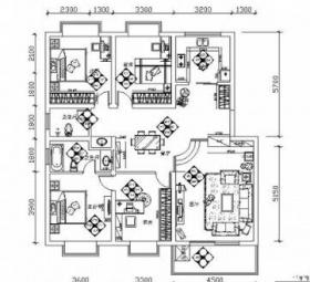 [南宁]中式四居室样板房全套装修图（含效果）