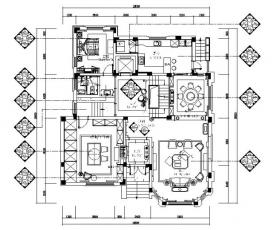 [江苏]豪华别墅设计全套CAD施工图（含效果图）