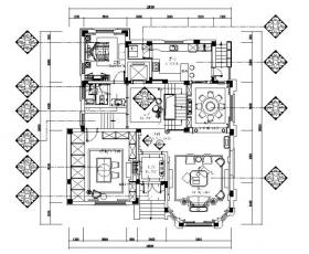 [江苏]豪华别墅设计全套CAD施工图（含效果图）