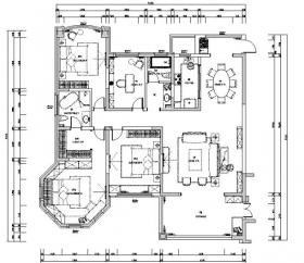 [江苏]素白风住宅装修设计施工图（附效果图）