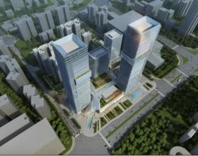 [深圳]超高层玻璃幕墙双塔式商业综合体建筑设计方案文...