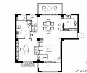 [常熟]大型复合小区后现代风格复式装修施工图（含高清实...