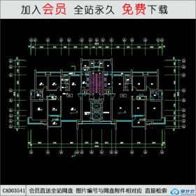 CAD03541 洛阳世纪华阳6栋高层住宅平立剖全CAD