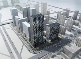 [深圳]超高层窗洞立面知名企业办公楼建筑设计方案文本