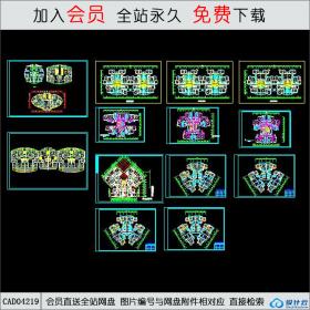 CAD04219高层户型平面图CAD