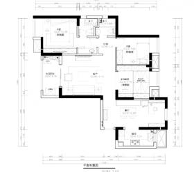 保利心语120平三居室样板间室内装修施工图