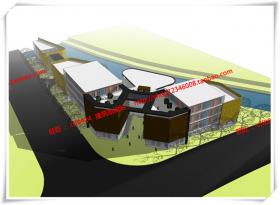 JZ204多层商业/小型商业步行街SU模型+cad图纸+ppt