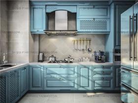 地中海风厨房橱柜3D模型