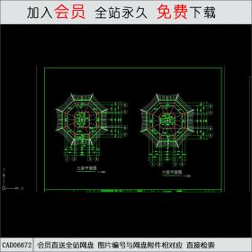 古佛塔建筑施工图CAD