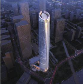 [武汉]438米办公酒店综合体建筑设计方案文本（华东设...